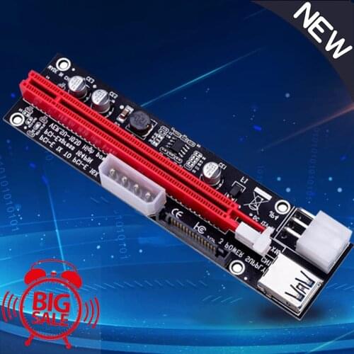 VER009S PCI-E Riser Card 009S PCIE 1X To 16X Extender 60CM USB 3.0 Cable SATA Power For Graphics Card