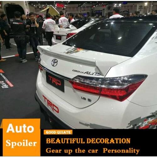 For Toyota Corolla Spoiler 2014-2018 TRD High Quality ABS Material Car Rear Wing Primer Color Trunk Rear Spoiler Sport 2016 2017