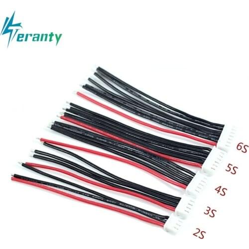 Lipo Battery Wiring RC Lipo Battery Balance Charger 1s 2s 3s 4s 5s 6s 22AWG Cable For IMAX B3 B6 B6AC 10CM 100MM 1pcs