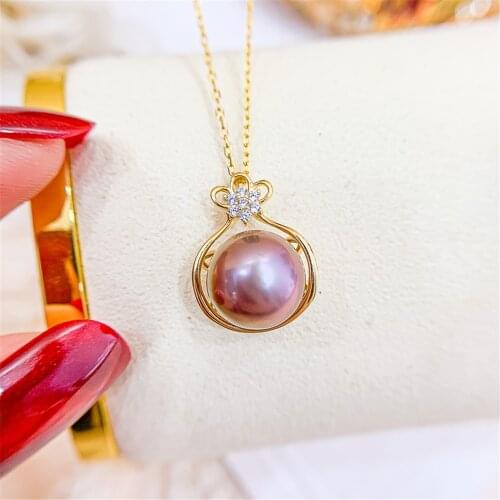 Factory Wholesale Real Solid S925 Sterling Silver Accessories DIY Jewelry Making Pearl Pendant For Women Charm Gift