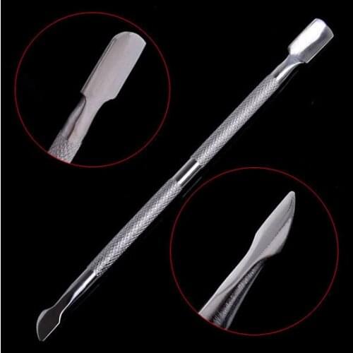 10PCS free shipping Stainless Steel Cuticle Nail Pusher Spoon Remover Manicure Pedicure Care Tool