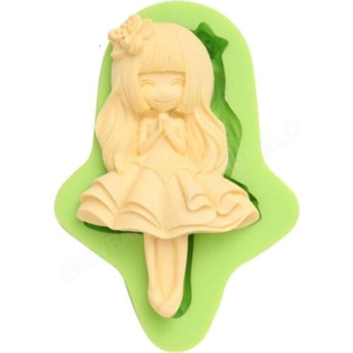 12pcs Lovely Girl Silicone Mold Celebration Cake Decrotion Sugar Gumpaste Mould Chocolate Mold Fondant Decorating Tools H740