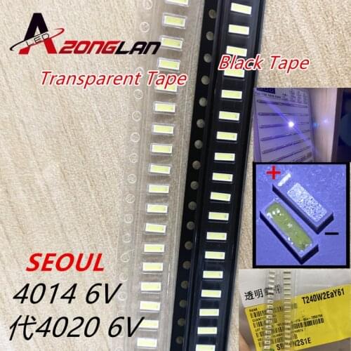 50-100PCS For SEOUL LED 4014 LED Backlight 1W 6V Cool white for LED LCD TV Backlight Application Replace 4020 6V