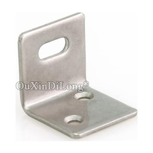 Brand New 50PCS 304 Stainless Steel L Shape Furniture Corner Braces Board Frame Support Holder Brackets Right Angle Connectors