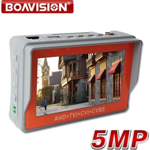 Newest 4.3 Inch 5MP 4MP AHD CCTV Tester Analog CVBS AHD TVI CVI Camera Tester Monitor UPT PTZ Audio Test DC12V Output
