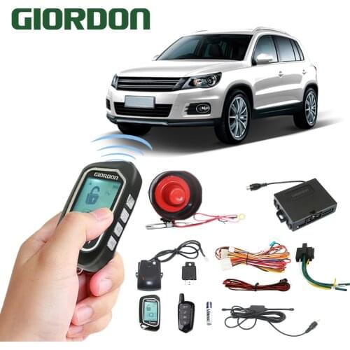 Russian Version Two-Way Remote LCD Anti-theft Hijacking Auto car alarm system Central Lock System Automation /door trigger alarm