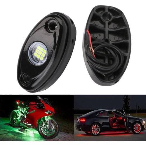 12V LED Car Ambient Lamp RGB Motorcycle Rock Neon Light Underbody Racing Decorative Automobile Accessories Off Road 4x4 Pit Bike