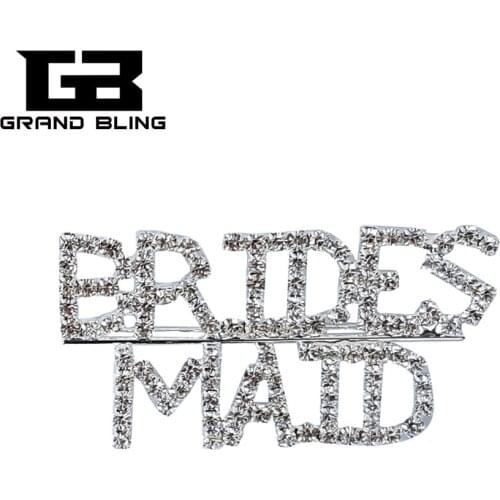 BlingBling Bride Wedding Theme Gift "BRIDES MAID" Brooch Pin Jewelry