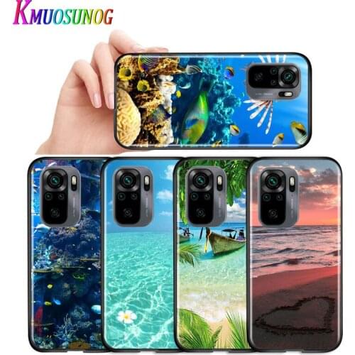 Sea Beach Sunset Glow Shockproof Cover For Xiaomi Redmi K40 K30i K30T K30S K30 K20 10X Ultra Pro Black Soft Phone Case