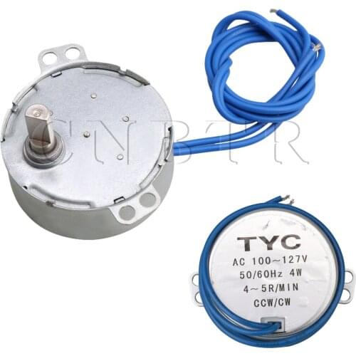 CNBTR Metal AC110V One Side Flat Shaft Synchronous Motor 4-5rpm for Heater Air Conditioner DIY Accessory