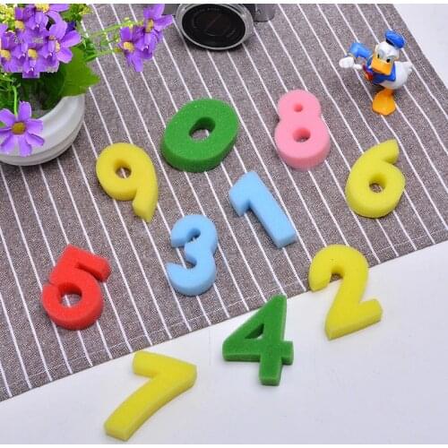 Baby kids educational toys art tool drawing toys Sponge number stamp Set graffiti seal tool for Kids DIY Painting 10pcs/set