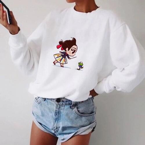 Disney Sweatshirts Princess Kawaii Fashion 2021 Japan and Korea Style Women Plus Size Aesthetic Hoodie Pullover Free Shiping