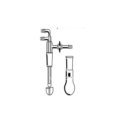 D112440G Distillation head, Microscale, Joints:24/40, Hose O.D. :8mm
