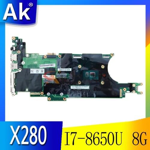 For Lenovo Thinkpad X280 I7-8650U 8G Notebook Motherboard FRU 01LX687 02HL345 01LX683 02HL344 01LX691 02HL346 100% test ok