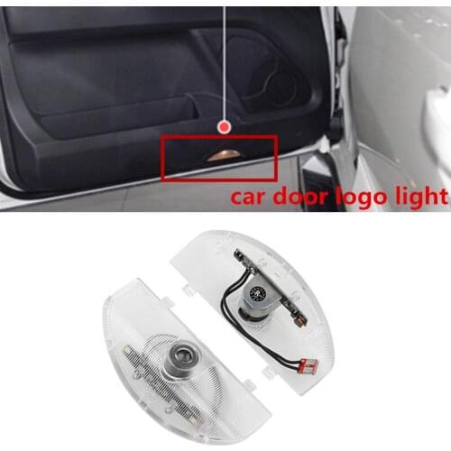 For Mitsubishi Pajero 2020 2019 2018 2017 2016 2015 2014 2013 - 2009 2008 2007 2pcs LED Car Door Courtesy Light Projector Lamp