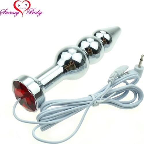 Electro Shock Using Metal Anal Toys Butt Plug Erotic Anus Toys Anal Plug Anus Beads Sex Toys Adult Sex Products Sex Toys EC071