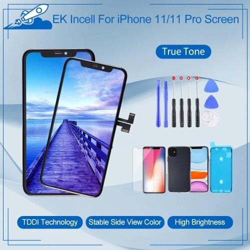 Elekworld Grade EK Incell For iPhone 11/ 11Pro LCD Soft OLED Display 3D Touch Screen Digitizer Assembly Replacement Parts