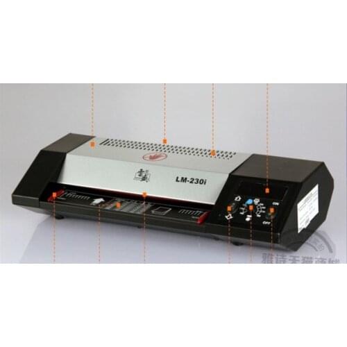 LM230i A4 photo laminator laminating machine laminating machine, plastic card Four axis thermostat metal shell