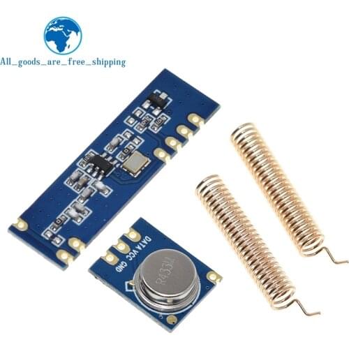 433MHz 100 Meters Wireless Module Kit ASK Transmitter STX882 + ASK Receiver SRX882 + 2Pcs Copper Spring Antenna