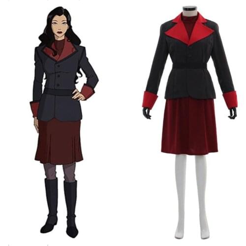 Avatar The Legend of Korra Asami Sato Cosplay Costume Adult Women Uniform Top Skirt Suit Custom Made L321