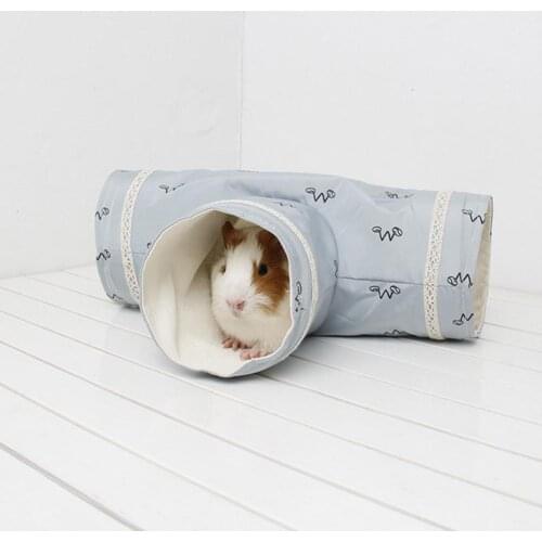 Warm Nest Bed 3 Holes Pet Products Polyester Small Animals Tunnel Toy for Hamster Accessories Supplies Play Toys Tubes