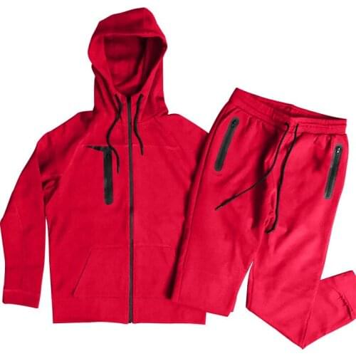 2021 New Mens Sportswear Hoodie Suit Maletracksuit Muscle Fitness Casual Zipper Outwear Training Clothes Men Outdoor Sets