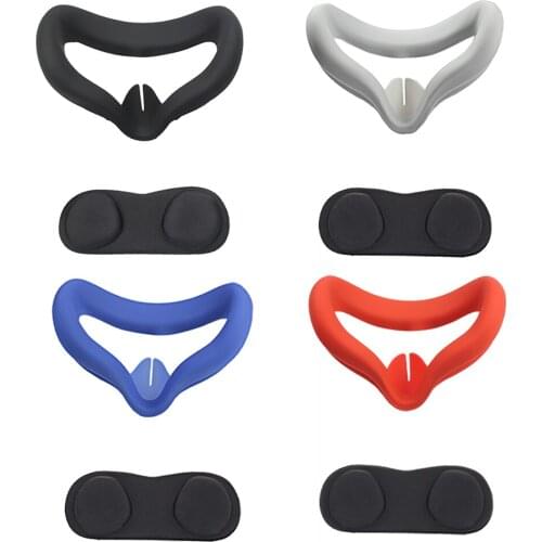Soft Silicone Eye Mask Cover Pad For Oculus Quest 2 VR Glasses Unisex Light Blocking Face Eye Cover Anti-sweat Pad For Quest2