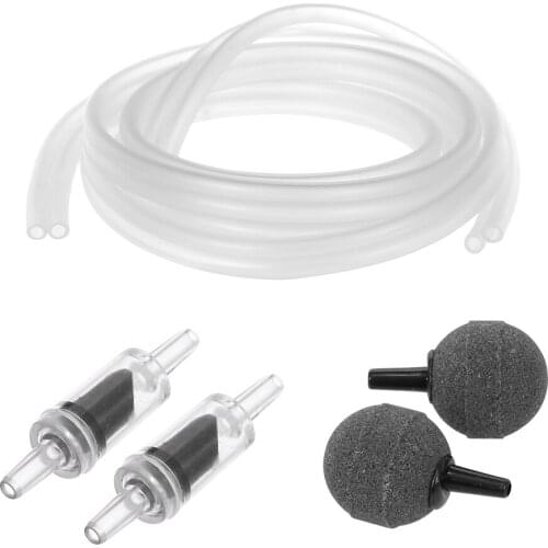 4pcs/set 2.04M Aquarium Air Pump Accessories Set with 1*Air Bubble Stone + 2*Hoses Pipe +2*Non-return Check Valve