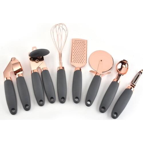 7 Pcs Kitchen Gadget Set Stainless Steel Baking Cooking Utensils ice scream spoon peeler garlic press cheese grater whisk Home