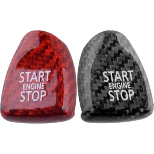 Engine Start Stop Button Cover Trim Carbon Fiber Fit for Mini Clubman F54 F55 F56 F57 Cooper Countryman F60 2016 2017 2018 2019