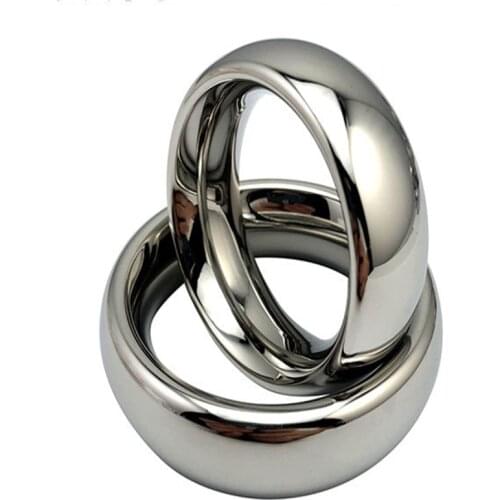 Stainless Steel Sperm Rings Sex Toys For Men Chastity 40/45/50MM Size Cockring Bdsm Cock Testicle Time Delay Penis Ring For Male