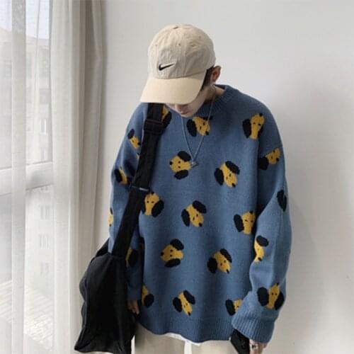 QRWR 2020 Autumn And Winter New Men’s Sweater Casual Knitwear Pullover Men Loose Fashion O-Neck Pullovers Sweaters