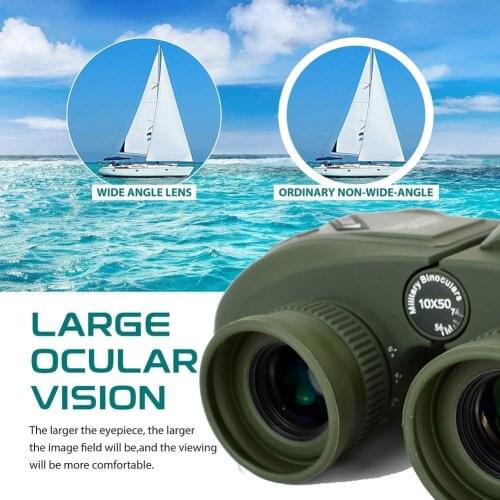 10X50 Binoculars long range Military Telescopes With Rangefinder Compass Professional Powerful Binoculars Telescope For Hunting