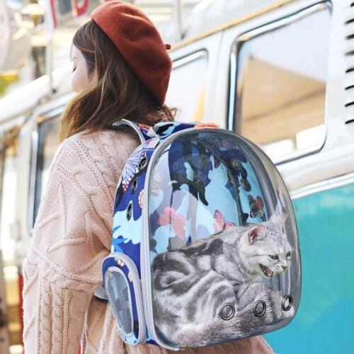 Transparent Cat Dog Carrier Bag Space Capsule Pet Puppy Cat Backpack Portable Outdoor Transparent Shouldes Handbag For Small Dog