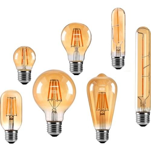 Retro Edison Light Bulb E27 220V 4W 6W 8W LED Filament Bulb ST64 G80 G95 Vintage Ampoule Lights Bombillas LED Edison Lamp