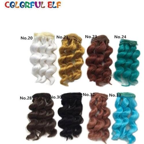 Handmade Curly BJD Wigs 15*100cm 1PCS Doll DIY High-temperature Wire