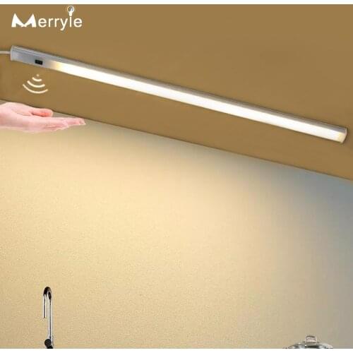 5V LED Under Cabinet Light USB Powered Smart Home Motion Switch Kitchen Closet Light 3 Colors Wall Lamp Backlight for Showcase