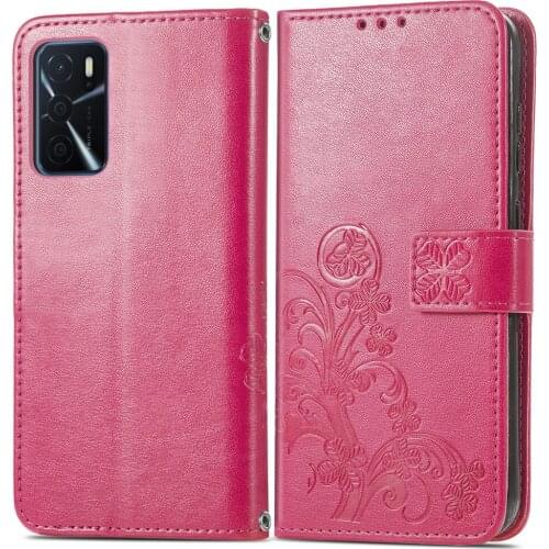 Embossed Flower Leather Cover For OPPO A16 Case Wallet Card Pocket Phone Cover OPPO A 16 Cases Funda