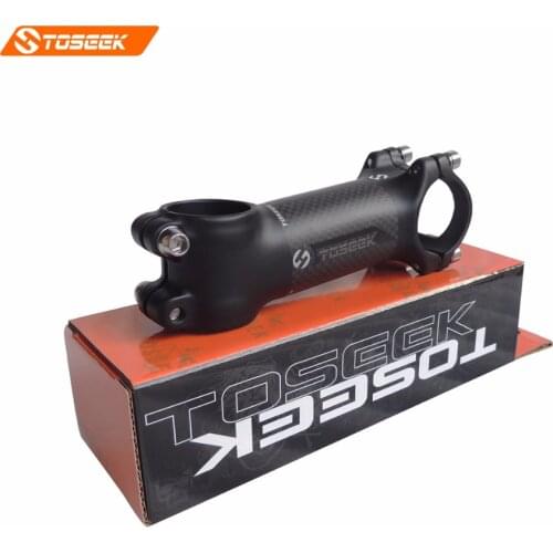 TOSEEK MTB/Road Bicycle Aluminum carbon stem Boxed genuine angle 6/17 matt black 31.8*60/70/80/90/100/110120mm 145g bike stem