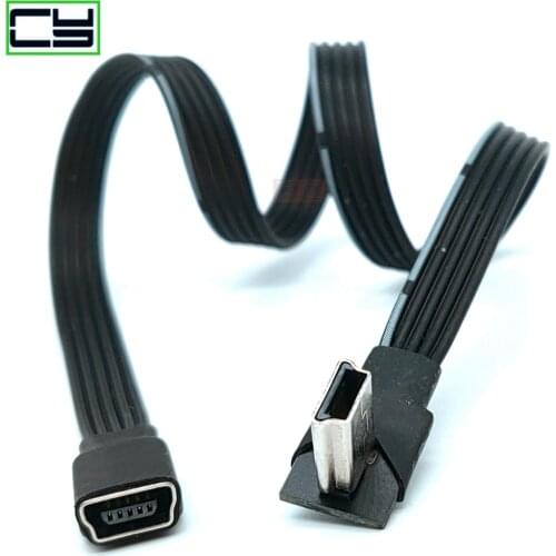 Elbow Mini USB extension line V3 male to female adapter T-port charging line Mini USB recorder cable