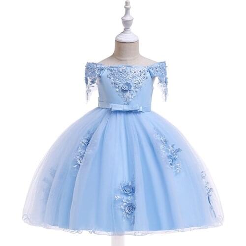 Party Dress for Girls Cotton Lining Tulle Baby Girl Dress Wedding Party Kids Summer Princess Dress Children Girls Clothing 2-10Y
