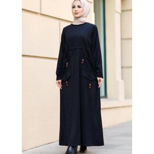 Velour Dress Muslim Clothing Womens Clothing European Clothes Dress Tunic Robe Femmes 3abaya Moroccan tagine autumn Garment Eid