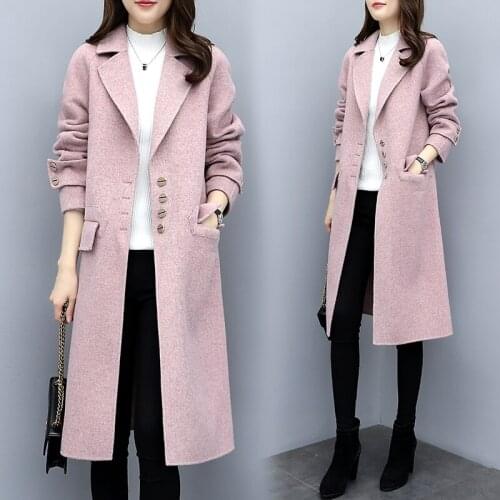 KMETRAM Spring Jacket Women Clothes 2020 Woolen Coat Female Pink Jacket Trench Coats and Jackets Women Chaqueta Mujer MY2783