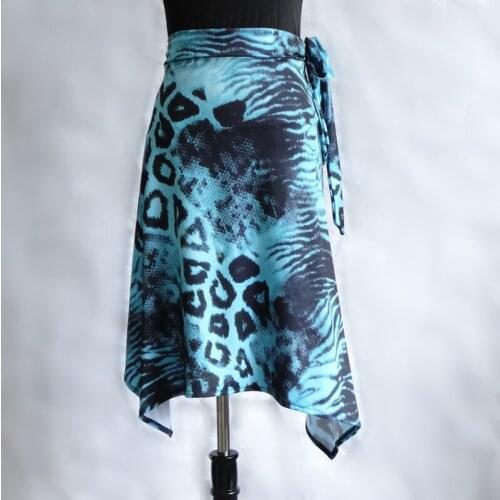 Ladies Pure Color Latin Skirt Adult Lace-Up Skirt Free Size Irregular Latin Dance Skirt Womens Dance Practice Skirt