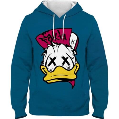 Disney Cartoon Hoodies Donald Duck Daisy Duck 3D Print Graphic Streetwear Funny Aesthetic Hoody Grunge Unisex Sweatshirts Female