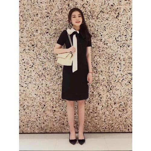 Wool Women Dress 2020 Spring Summer New Dress Round Neck Short Sleeve Slim Mini Dress