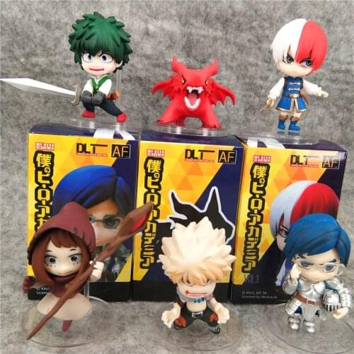 1PCS Lucky Boxed My Hero Academia Midoriya Izuku Todoroki Shoto doll Actions Figures PVC Model Japan Anime Gifts 7CM