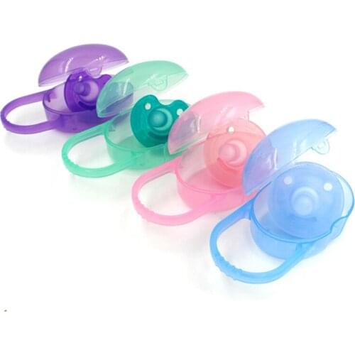 1pc Portable Baby Pacifier Storage Box Solid Newborn Infants Nibbler Soother Safe Cradle Case Holder Travel Dust Cover NBB0231