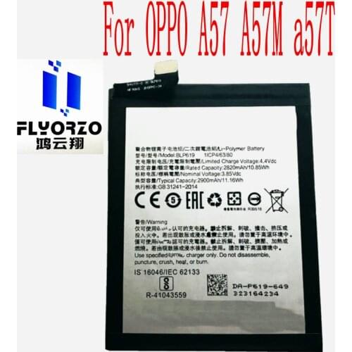 100% Brand new High Quality 2820mAh BLP619 Battery For OPPO A57 A57M a57T Mobile Phone
