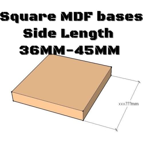 10x Square MDF Bases - Custom Round bases- Basing Laser Cut Wargames wood